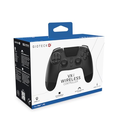 Gioteck - VX4 Premium Bluetooth Wireless Controller Black for PS4 & PC