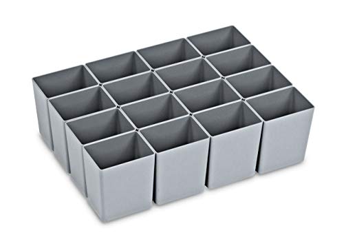 aidB NextGen Einsatzkasten Set 1/16 Unterteilung, 400 x 300 x 120 mm, ideal als Einsatz für Schubladen und NextGen Euroboxen
