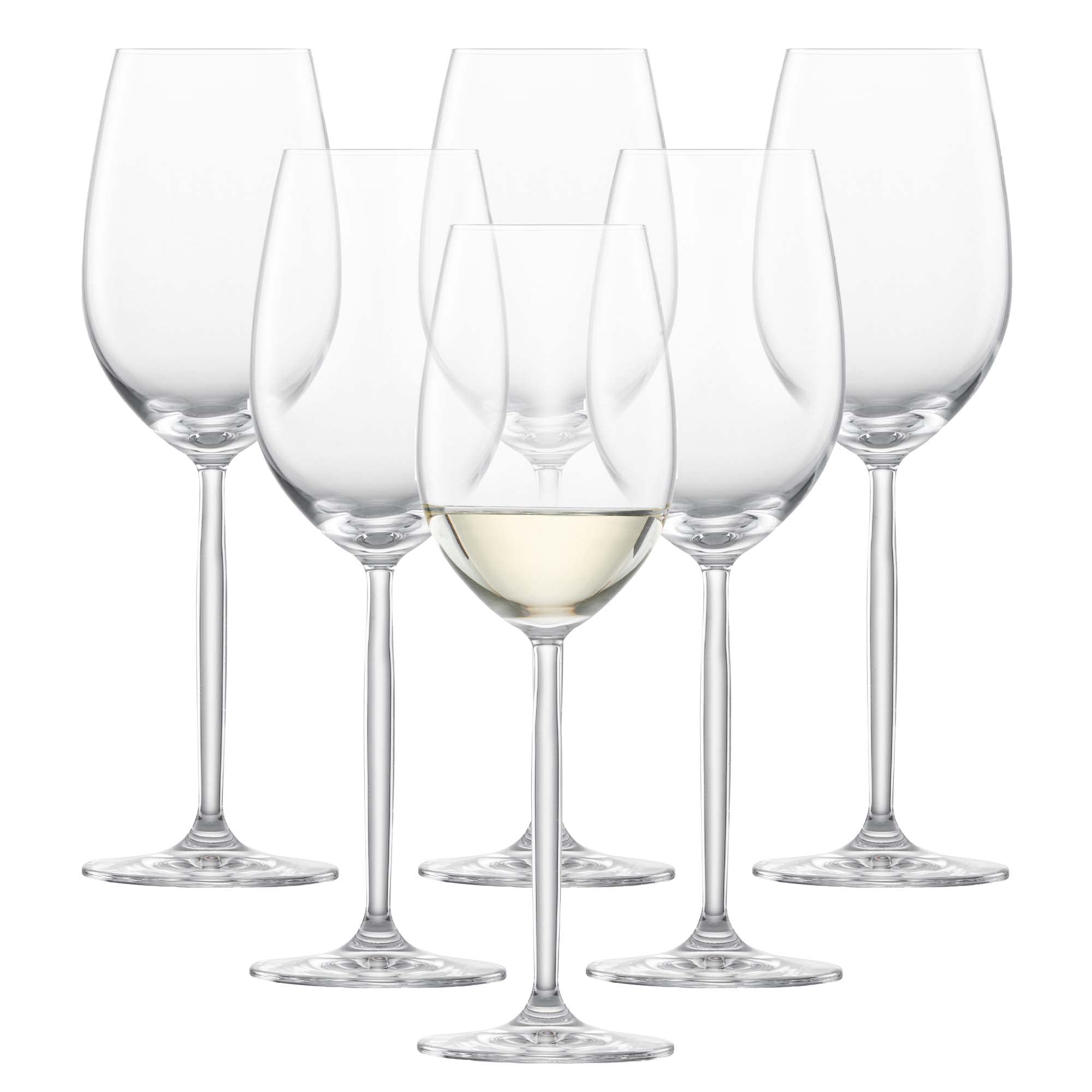 SCHOTT ZWIESEL Weißweinglas Diva (6er-Set), elegante Weingläser für Weißwein, spülmaschinenfeste Tritan-Kristallgläser, Made in Germany (Art.-Nr. 104097)