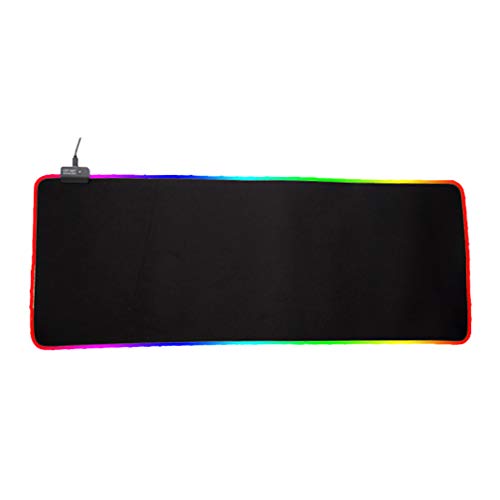 SOLUSTRE Schwarzes Mauspad Tastatur-pad Leuchtendes Mauspad RGB-mauspad Tastaturmatte Gaming-mauspad Scheinen