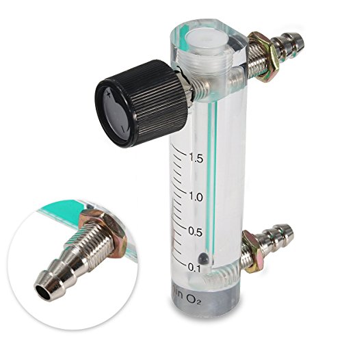 Tutoy 0-1,5 L/Min. 1,5 Liter Sauerstoff-Durchflussmessgerät Mit Regelventil Für Sauerstoff-Luft-Gas