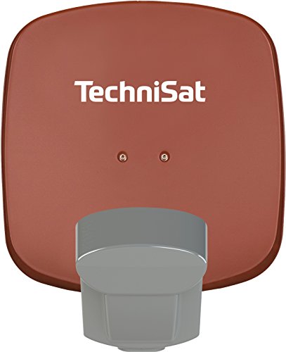 TechniSat Multytenne Duo Satellitenschüssel (45cm Sat-Anlage, 2 Orbitpositionen, 2 Teilnehmer) rot