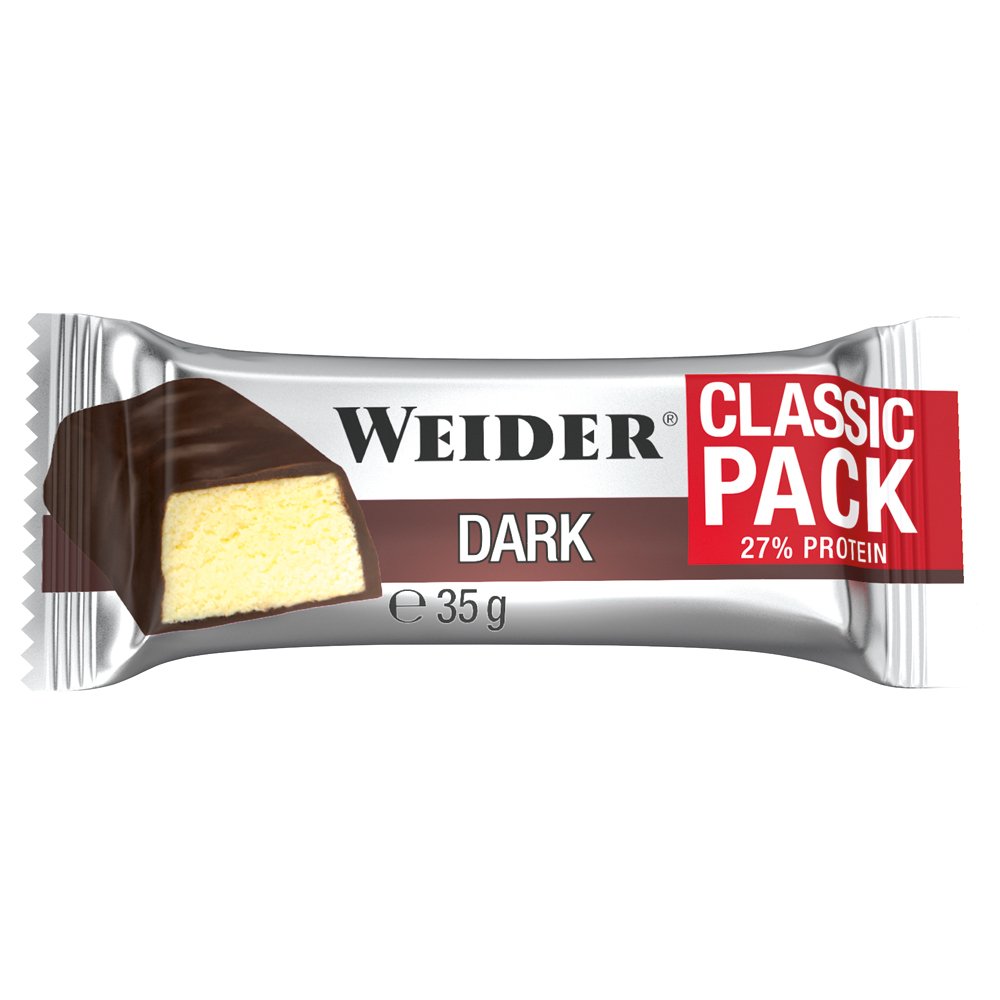 Weider Classic Pack, 27% Protein Bar, Dark-Chocolate Riegel, 24 x 32 g