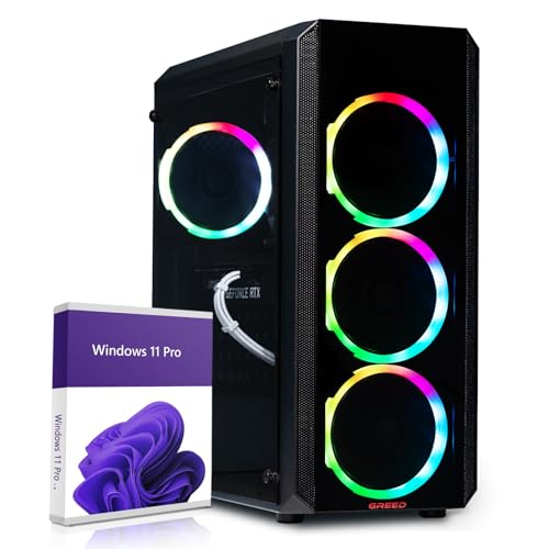 Greed® MK2 - High End Gaming PC - AMD Ryzen 7 5700X + Nvidia Geforce RTX 3060 - Ultra Schneller RGB Computer + 4K Raytracing Rechner mit 4,6 GHZ - 32 GB DDR4 RAM - 1TB SSD - WLAN + W11 Pro