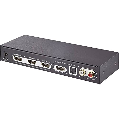 SpeaKa Professional 3 Port HDMI-Switch 3D-Wiedergabe möglich, mit Fernbedienung 3840 x 2160 Pixel