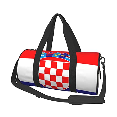 Reise-Seesack mit kroatischer Flagge, großer Sport- und Turnbeutel, multifunktionale Übernachtungstasche für Männer und Frauen