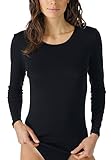 Mey Damen-Unterhemd, Langarm Noblesse schwarz Größe 48