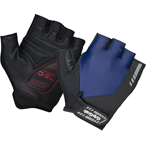 GripGrab ProGel Gepolsterter Kurzfinger Handschuh Gloves Cycling Short, Blau (Navy), S
