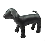 pawstrip Hundepuppe zum Ausstellen und Nähen stehender Hund Modell schwarz M