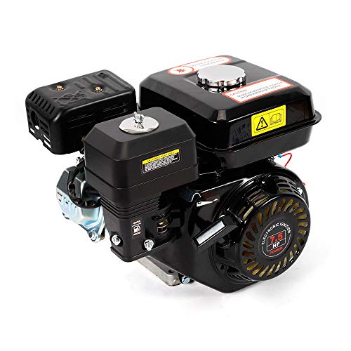7.5 PS/ 4-Takt Benzinmotor Standmotor Motor, Kartmotor Luftgekühlter Schwerkraftzufuhr Industrie Motor 5.1 KW, für Pumpen und Boote (schwarz)