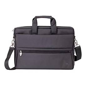 Rivacase Notebooktasche für Geräte bis 15.6“ - Sehr leichte Tasche mit Zusatzfächern und Anti-Schock Polsterung (Black)