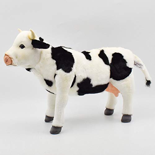 4775 - Hansa Toy - Kuh schwarz/weiß stehend 38 cm