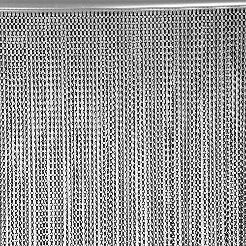 Oumefar Aluminiumvorhang, leicht zu reinigende hochwertige Metallvorhänge, insbesondere Kettenvorhänge, für Haushaltsküchen