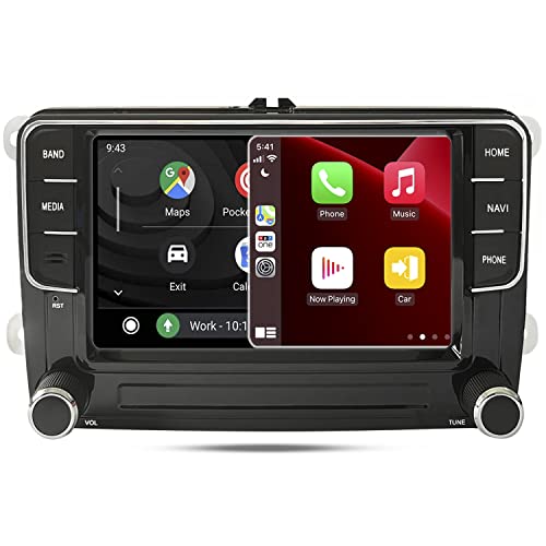 SCUMAXCON 7 Zoll 2+32G Auto Radio Android 11 Carplay Android Auto+Bluetooth RDS USB GPS Original RCD330 Style for Golf Passat Caddy Transporter CC Altas Tiguan