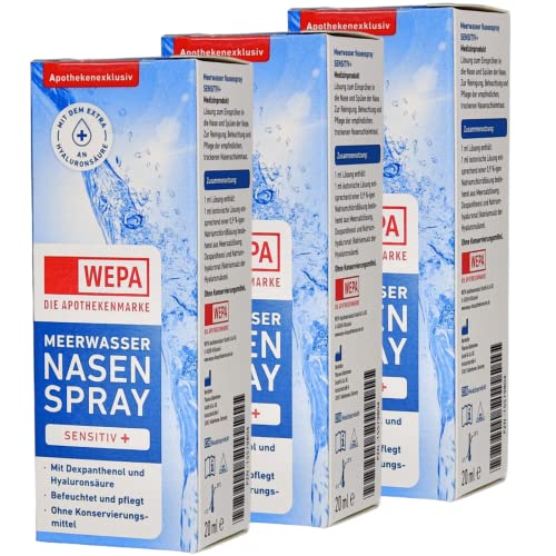 WEPA Meerwasser Nasenspray Sensitiv+ I 3x 20ml im Sparset I plus PharmaPerle giveaway