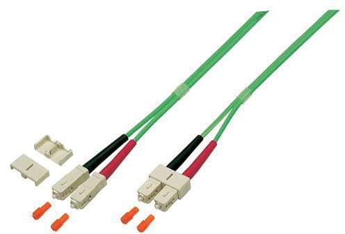MicroConnect - Netzwerkkabel - SC/UPC Multi-Modus (M) bis SC/UPC Multi-Modus (M) - 2 m - Glasfaser - 50/125 Mikrometer - OM5 - halogenfrei - Lime Green