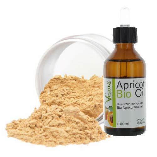 Mineral MakeUp (9g) + Premium BIO Aprikosenkernöl (100ml) DE-Öko - zertifiziert, MakeUp, alle Hauttypen, ohne Zusatzstoffe, ohne Konservierungsstoffe - Nuance Ivory