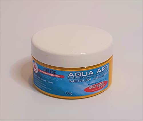 Aqua Art Siebdruck-Tinte für Papier und Karton, mittelgelb, 100 g