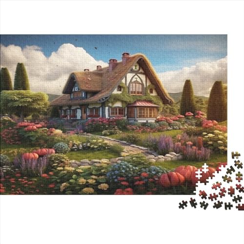 Rustic Cottage Puzzles 1000 Teile -Hölzernes Puzzle Für Erwachsene Und Kinder Ab 14 Jahren, Puzzle Mit Entworfen Für Familienspaß 1000pcs (75x50cm)