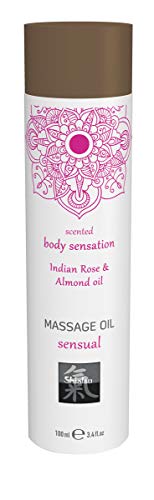 HOT SHIATSU Massage Oil sensual Indian Rose & Almond oil. Massageöl auf Basis natürlicher Öle. Mehr spass & erotik bei der Partnermassage, 106 g, 67003