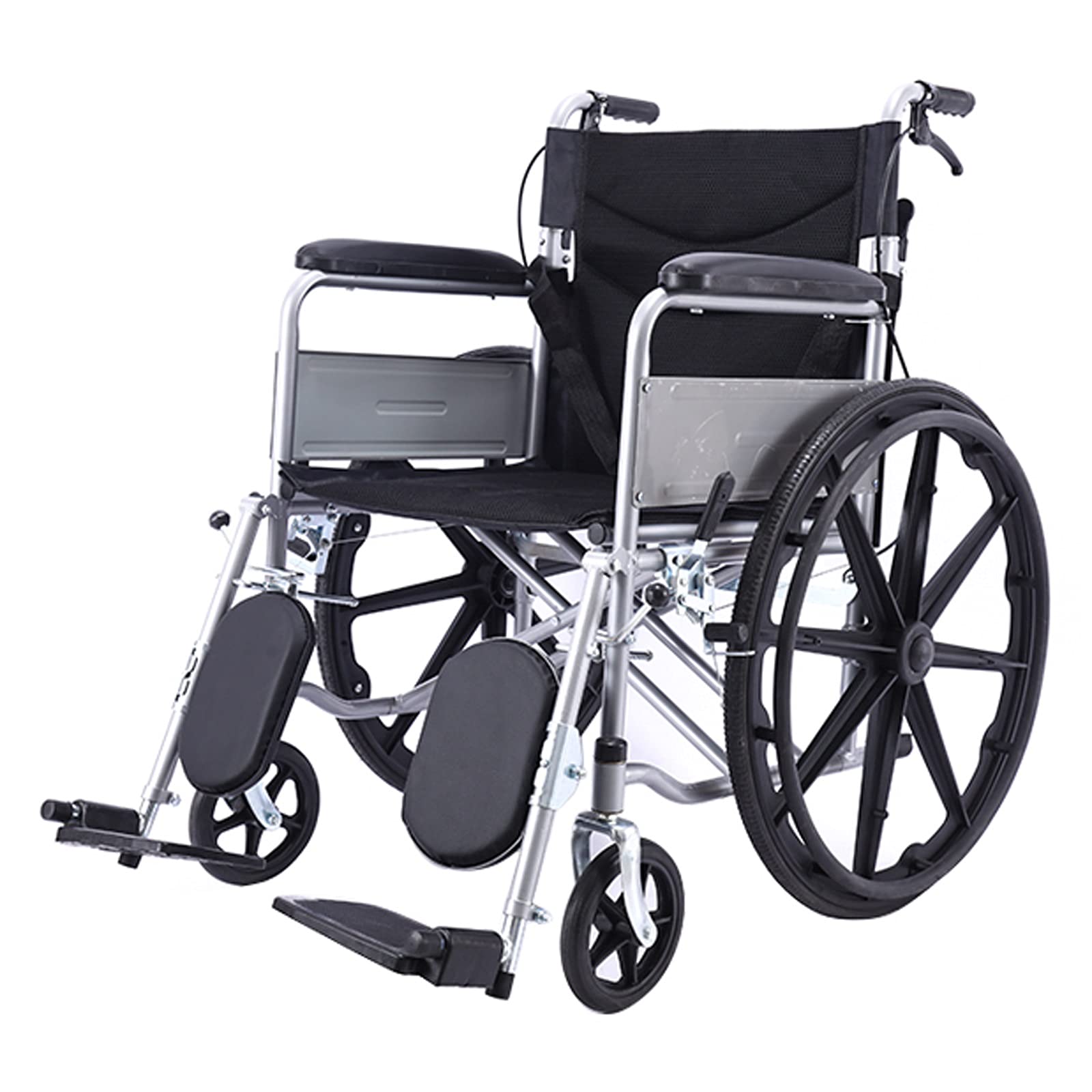 Rollstuhl faltbar Ultra-leichter Rollstuhl für den älteren faltenden Transportstuhl mit Swing Bein Rest 18 '' Ergonomischer Sitzsport-Rollstuhl, 22 0LB Kapazität Rollstuhl für ältere und behinderte Me