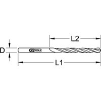 KS TOOLS HSS-G Spiralbohrer lang, 3,7mm, 10er Pack (330.7037)