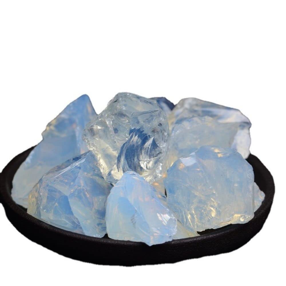 LIJUCAI 100 g Bulk Lots roher rauer Kristallquarz natürlicher Stein Amethyst Citrin Fluorit Mineralmuster Gartendekoration, Opal