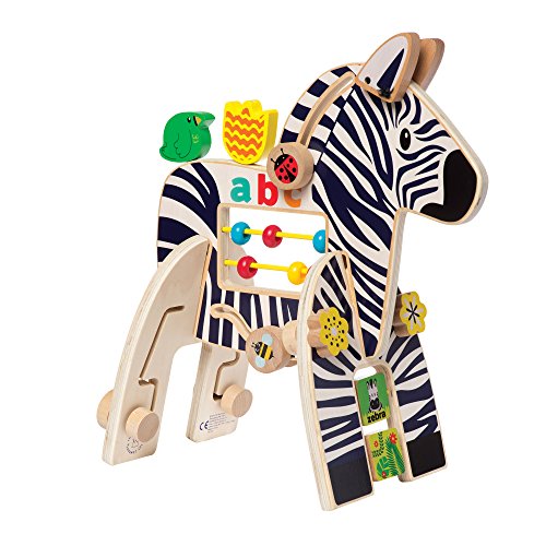 Manhattan Toy Safari Zebra Wooden Toddler Activity Spielzeug