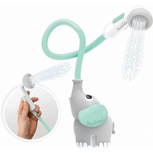 Yookidoo Elefant Badewannenarmatur Türkis Spielzeugarmatur mit Wasserpumpe für maximalen Spaß in der Badewanne für Kinder und b