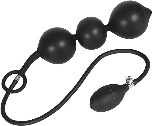 WJE 2023 Inflatable Balls with 3 Balls, Plug Extra Long Inflatable Plug with Pump, Fetish SM Sex Toy for Women Men Couples