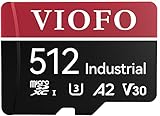 VIOFO 512 GB microSD Karte in Industriequalität, U3 A2 V30 Hochgeschwindigkeit Speicherkarte mit Adapter, für Ultra HD 4K Videoaufzeichnung, für Dashcam, Action Kamera, Android-Smartphones, Tablets