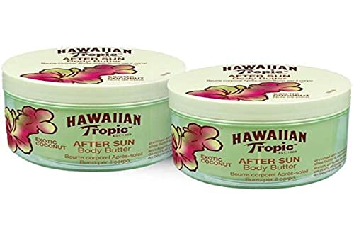 Hawaiian Tropic - AfterSun Körperbutter Exotische Kokosnuss - After Sun Körpercreme mit frischem Kokosaroma, 200 ml Format - Packung 2 Einheiten