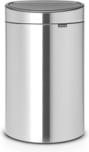 Brabantia 112867 Touch bin Recycle mit zwei herausnehmbaren Kunststoffeinsätzen, matt steel fpp, 10 L + 23 L