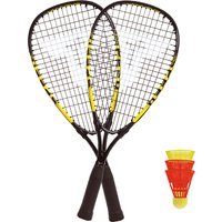 Talbot-Torro Speed-Badminton Set Speed 4400, 2 handliche Alu-Rackets 54,5cm, 3 windstabile Bälle, im 3/4 Bag, gelb-schwarz, 490114