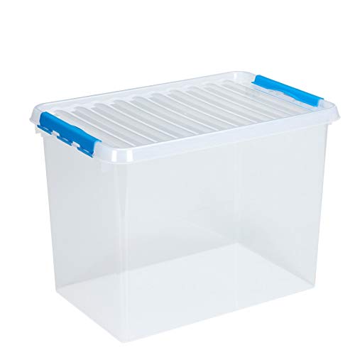 Sunware 6X Q-Line Box - 72 Liter - transparent/blau