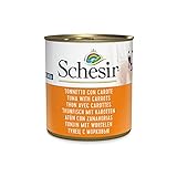 Schesir Dog Thunfisch mit Karotte, Hundefutter nass, 16 Dosen x 285 g