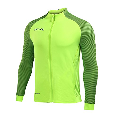 Kelme Herren Training Jacket Trainingsjacke, Neongelb/königsblau, S