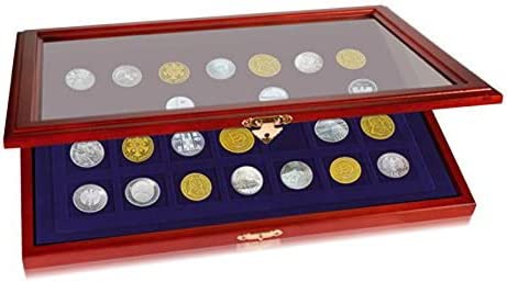 Münzen-Vitrine für 70 Münzen bis Durchmesser 25 mm
