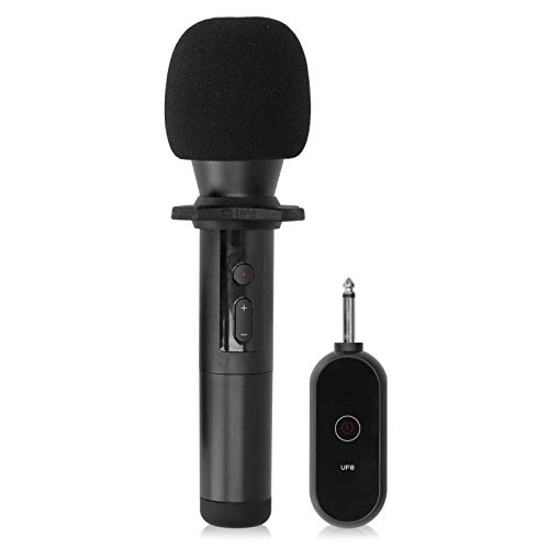 Anti-Interferenz 20-Kanal-Außenmikrofon Drahtloses Mikrofon, Mehrzwecklautsprecher Mikrofon Lehranleitung Mikrofon UF8(schwarz)
