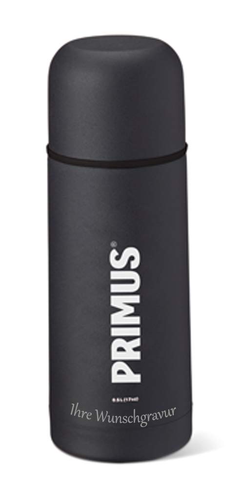Primus Thermoflasche - schwarz (schwarz, mit Namensgravur, 0,5)
