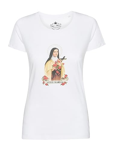 Vive Maria Holy Therese Damen T-Shirt, Farben:Schwarz, Größe:M