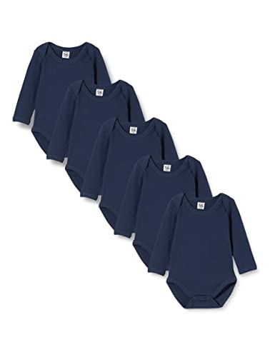 Care Baby Langarmbody aus gerippter Baumwolle, 5er Pack Dress Blues (772), 50