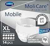 MoliCare Premium Mobile Einweghose: Diskrete Anwendung bei Inkontinenz für Frauen und Männer; 10 Tropfen, Gr. XL (130-170 cm Hüftumfang), 14 Stück