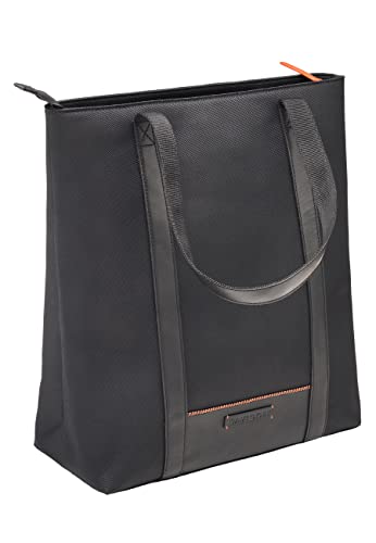 Davidoff Home Run Herren Shopping Bag Schwarz – moderne Schultertasche aus veganem Leder – hochwertiger Shopper mit Reißverschluss