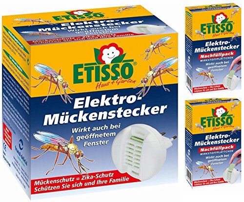 Delicia® 0726-770-1 Elektro-Mückenstecker (inkl. 20 Plättchen) + 40 Nachfüllplättchen