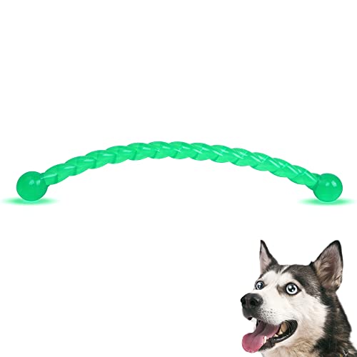 Proche Kauspielzeug für Welpen und mittelgroße Hunde & große aggressive Kauer, 100 % Naturkautschuk, One Size, Green Rope