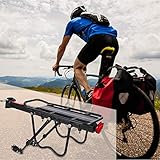 YP Verstellbar Fahrrad Gepäckträger Fahrradzubehör Fahrradträger mit Reflektor Alu-Gepäckträger Belastung auf 100 kg