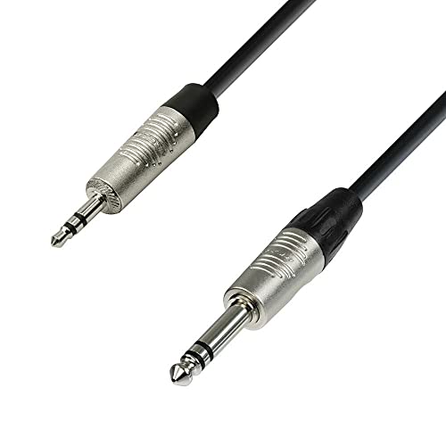 Adam Hall Cables 4 STAR BVW 0150 - REAN 6,3 mm Jack Stereo - 3,5 Jack Stereo 1,5 m