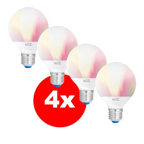 REV LED-Leuchtmittel WiZ SPARSET - E27, 12W, 2.200-6.500K, WLAN, App-Steuerung, Alexa & Google-Assistant, 4er Set