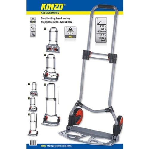 KINZO Hand Trolley foldable 90 kg, 29627